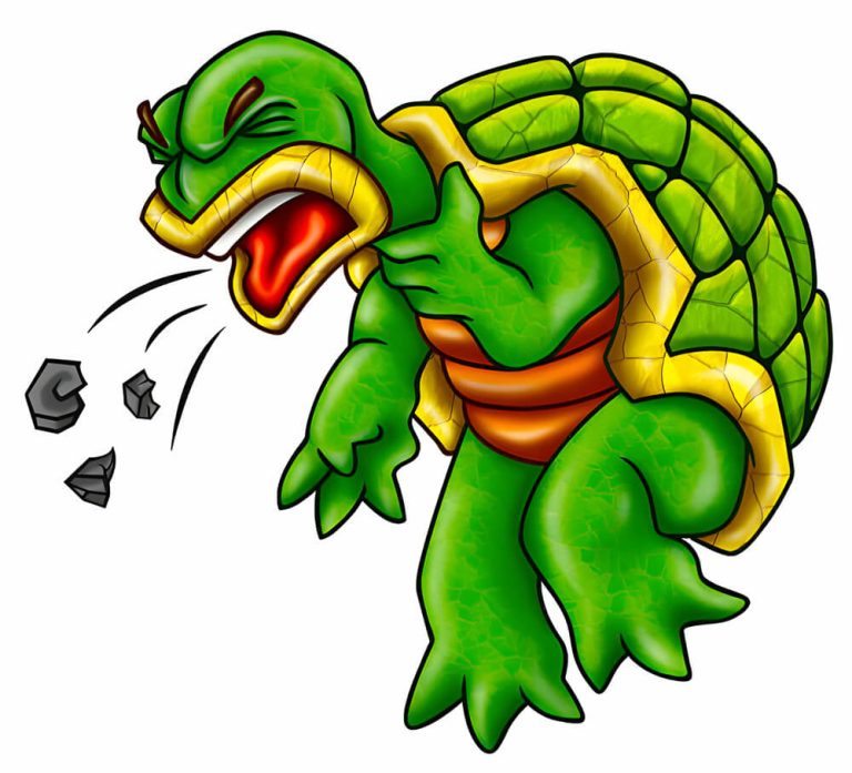 turtle throwing up